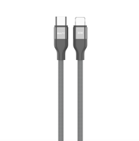 Câble de charge rapide USB-C vers 8 broches 30W en nylon tressé de 1 m avec cordon de synchronisation de données en alliage d'aluminium pour iPhone iPad - En stock