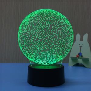 Lámpara de mesa de ilusión acrílica de Anime personalizada que cambia de 16 colores, decoración de visión, carga USB, luz de noche LED 3D táctil - Product Image 3
