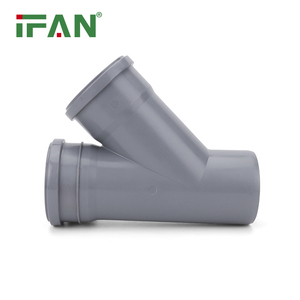 IFAN 하이 퀄리티 배관 피팅 PVC ISO 1452 PVC 삽입 피팅 50-200mm 단일 분기 45 ° UPVC 파이프 피팅 - Product Image 1