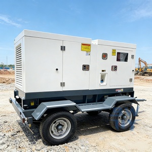 Groupe électrogène diesel mobile haute performance 150 kW 180 kVA insonorisé sur remorque pour chantier extérieur - Product Image 1