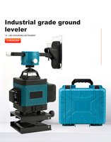 Niveau laser vert 4D 16 lignes multifonctionnel de qualité industrielle pour le bricolage, précision de +/-1/8 po sur 35 pi, niveau laser 360 degrés