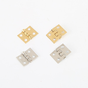 Ultra Mini Pure Copper Hinge 2 Point Small Craft Box Furniture Hinge Surface Mount Durable Minimalist Design - Product Image 2