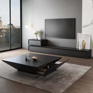 Moderner quadratischer Couchtisch, schlicht, kreativ, stilvoll, TV-Schrank-Kombination für Wohnzimmer, Wohnmöbel - Product Image 3