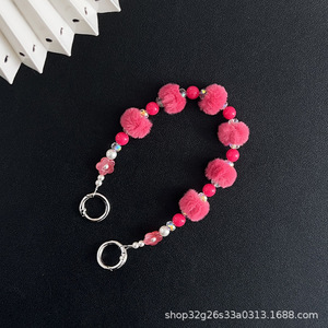 เคสโทรศัพท์มือถือแบบสายคล้องคอ คริสตัลประดับลูกปัดสีแดง ดีไซน์เก๋ ใช้ได้หลากหลาย สำหรับผู้หญิง ขายส่ง สำหรับ iPhone 11 12 13 14 15 16 - Product Image 6