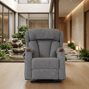 Fauteuil inclinable électrique en tissu pour seniors, fauteuil releveur pour personnes âgées, fauteuil inclinable pour maison de retraite - Product Image 2