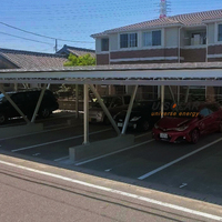 Système de montage solaire UISOLAR étanche en aluminium pour carport, système de support solaire au sol pour 2 voitures à domicile