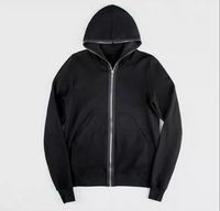 Série sombre 2025 Collection d'automne hommes nouvelle mode 100% coton manteau avec longue fermeture éclair capuche technique lavée vêtements d'hiver