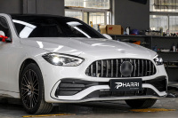 Nouvelle calandre avant en ABS de haute qualité 2021-2024 pour Classe C W206, style C43/C63 AMG GT, avec vis de fixation