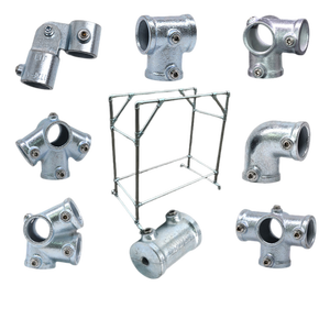 4/6 Inch 1/2 Inch 25mm Pijpconnector 32 Gegalvaniseerd ijzeren pijp T-stuk Klemverbinding Zonder lassen Plankbevestiging Metrische meting - Product Image 1