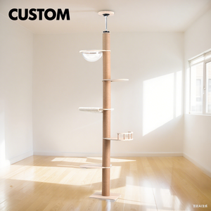 Moderner Kratz baum turm vom Boden bis zur Decke mit Sisal seil kratz baum Verstellbarer großer Katzen aktivität sbaum - Product Image 1