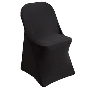 Housses de Chaise Extensibles Universelles Noires et Blanches, 1 Pièce, Unies, en Spandex Polyester, Protection pour Chaise Pliante, Salon, Mariages, Plage - Product Image 2