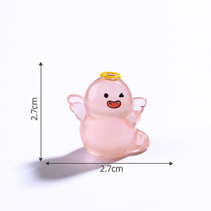 Nouvelle conception, ange fantôme lumineux, artisanat en résine en gros, accessoires décoratifs lumineux DIY, décorations miniatures d'Halloween - Product Image 5