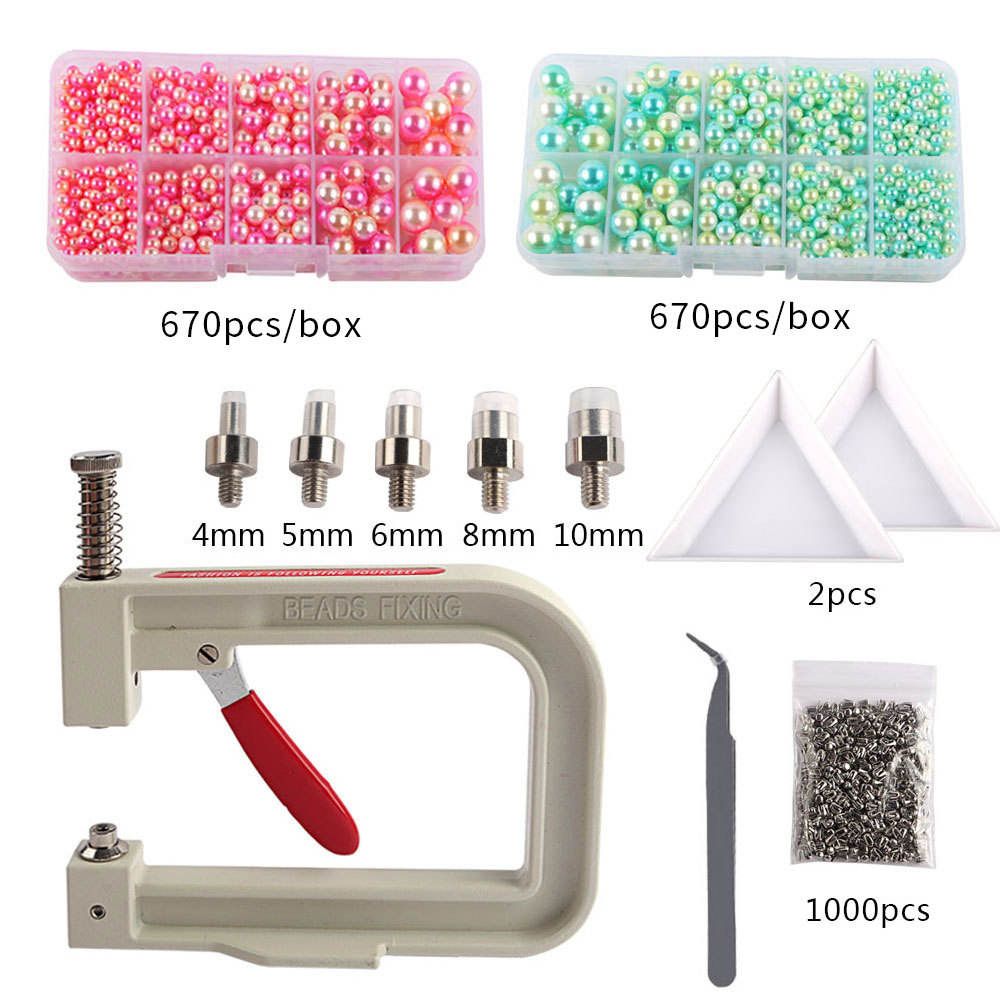 DIY Hand Beads Punching Machine Pearl Fixing Machine Automatic Fixed Bead