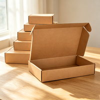 Boîte d'expédition en carton ondulé en papier kraft écologique et recyclable, taille personnalisée, vente en gros, emballage cosmétique, logo personnalisé
