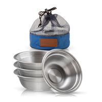 Accessoires de camping, bols en acier inoxydable, assiettes, tasses, mugs, ensemble de couverts, couteau de camping, cuillère, fourchette, ustensiles de cuisine, kit de vaisselle