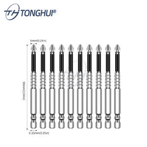 لقم مفك البراغي "عرقوب عرافة <span class=keywords><strong>S2</strong></span> PH2 رأس متقاطع لقم مغناطيسي مضاد للانزلاق 25 بت ، 50 ، 65 ، 70 ، 90 ،! - Product Image 4