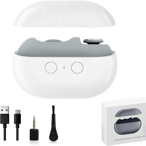 Electric Nail Clipper Trimmer Polisher Automatic LED Light Built-in Nail Scraps Storage Box Low Light Conditions Elderly Kids - Product Image 2