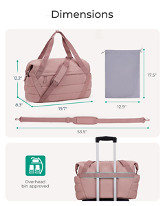 Travel Bag with Trolley <b>Sleeve</b> Spacious Organized Storage with Dedicated <b>Laptop</b> Compartment and <b>Waterproof</b> Pockets for Trips - Product Image 4