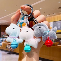 Porte-clés en peluche cheval floqué mignon en gros, pendentif créatif pour sac, ornement de sac à dos, cadeau