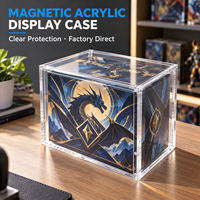 Boîte de rangement et de présentation en acrylique personnalisée pour cartes Elite Trainer, avec fermeture magnétique, protection et organisation – Portable pour la vente au détail