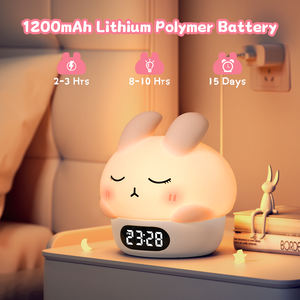 ICARER семья милый силиконовый Ночной свет кролик часы для детей - Product Image 4