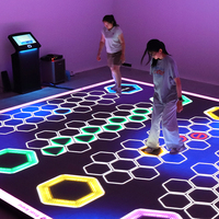 Piste de danse interactive pour jeux d'enfants 30x30cm Lumière de piste de danse interactive à LED jeux lumineu