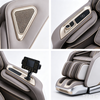 Fauteuil de massage chauffant à air comprimé 3D intégral automatique double cœur de haute qualité pour le bureau et la maison