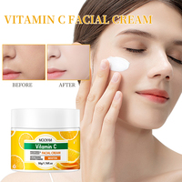 Crème hydratante éclaircissante à la vitamine C OEM 50g à l'acide hyaluronique pour une peau radieuse et hydratée