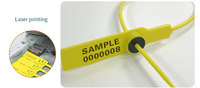 Tag Segel Plastik PP/PE 280mm yang Dapat Disesuaikan Panjangnya, Dapat Ditarik, untuk Truk Kontainer dan Van dengan Logo No.