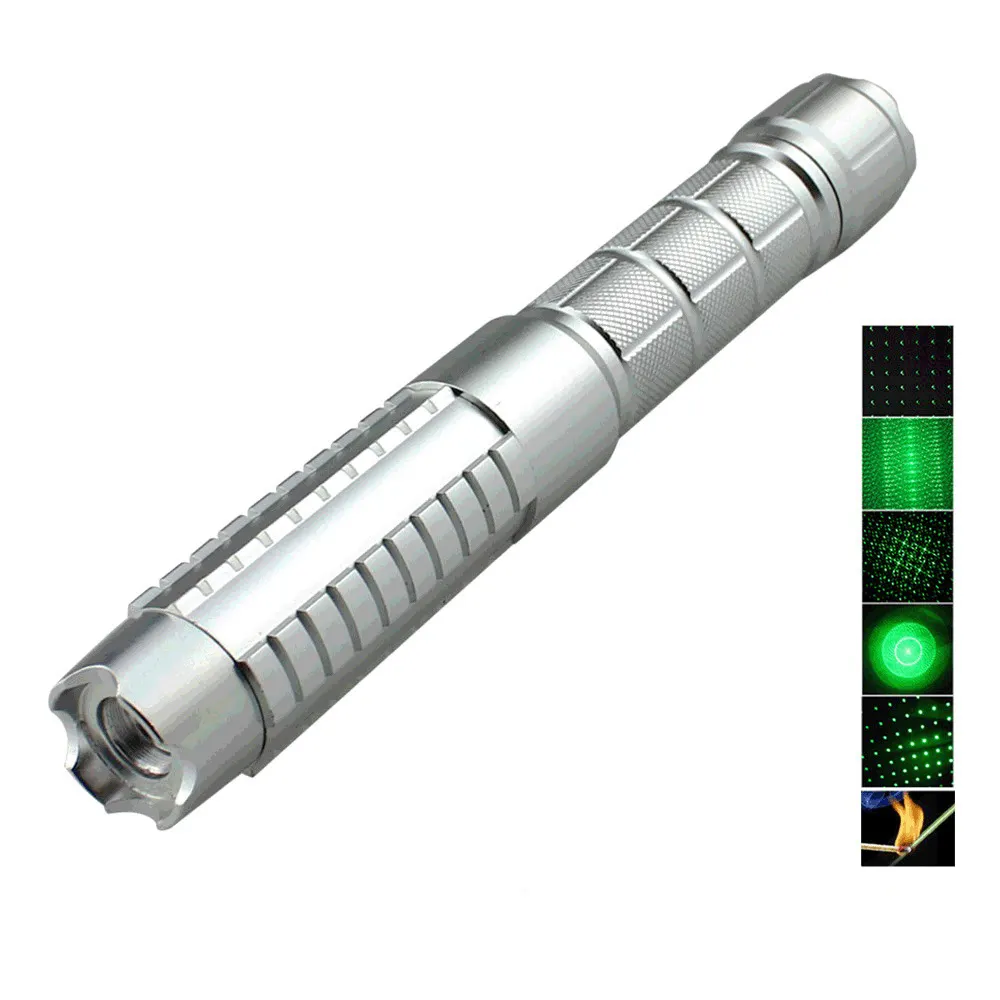 Explosiones directas de fábrica 532nm Mace Green Light Star Pen Linterna láser Pluma de enseñanza Foco ajustable Puntero láser verde