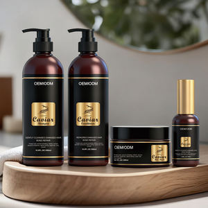 Set Perawatan Rambut mewah kustom Label pribadi sampo dan kondisioner Serum Rambut kaviar Protein organik Vegan - Product Image 4