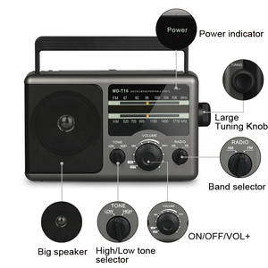Radio portátil con batería, Transistor MEDING, am, fm, CA, altavoz grande - Product Image 4