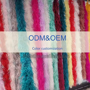 Écharpe en plumes d'autruche colorées 1 plis pour décoration de fête à domicile, carnaval, Noël, accessoire de costume, robe de danse, DIY - Product Image 6