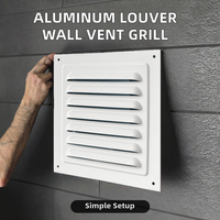 Grille de ventilation extérieure carrée moderne en alliage d'aluminium, pare-pluie, protection contre le vent, respirante, perforée, dissipation de la chaleur