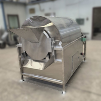 Machine à torréfier les cacahuètes et les noix, chauffage au gaz, capacité de 100 kg, entièrement en acier inoxydable