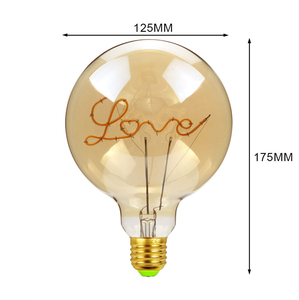 Ampoules Led Vintage <span class=keywords><strong>Ampoule</strong></span> Grand <span class=keywords><strong>Globe</strong></span> Alphabet Filament 4W Dimmable AC110V 220V Rétro Amour Maison Lettre Ampoules Décoratives - Product Image 5