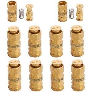 สมอบกยึดฝาครอบสระน้ำแบบป๊อปอัพ Swimcare Brass ขนาด 1.59 นิ้ว ความยาวตัวเรือนรูปหกเหลี่ยม 0.72 นิ้ว พร้อมสปริง แพ็ค 10 ชิ้น - Product Image 1
