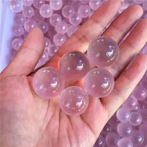 Di alta qualità di rosa del quarzo mini formato sfere di cristallo sfere di pietre preziose naturali di guarigione di pietra di cristallo regali