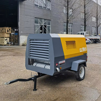 Compresseur diesel pour machines minières 185cfm 190 Cfm 8bar, petit compresseur à vis rotatif pour forage de roche