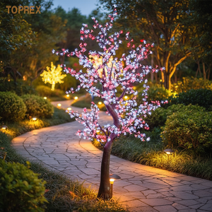 Árbol <span class=keywords><strong>de</strong></span> Cerezo Artificial con Flores LED Hecho a Mano, 2.4 Metros <span class=keywords><strong>de</strong></span> Altura, <span class=keywords><strong>Luces</strong></span> Impermeables para Decoración <span class=keywords><strong>de</strong></span> Bodas y Eventos - Product Image 1