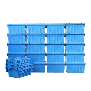 Stacking plastic transport box