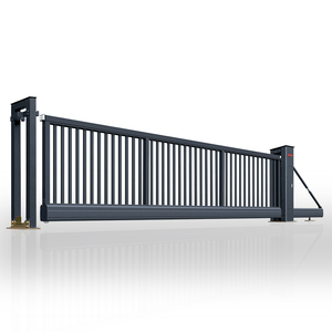 Puerta principal corredera eléctrica <span class=keywords><strong>industrial</strong></span>, puerta corredera en voladizo para entrada de servicio pesado para almacén - Product Image 6