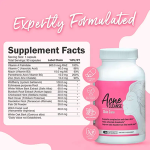 Suplemento Probiótico para el Acné de Marca Privada OEM ODM con Mezcla de 9 Cepas, EGCG y Guggul, Apoyo para el Eje Cutáneo y el Acné Hormonal - Product Image 6