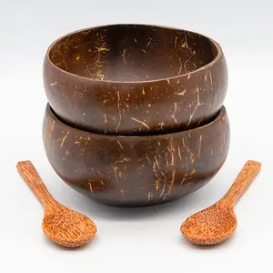 Hot Selling umwelt freundliche Bio 100% Vietnam natürliche Holz kleine Jumbo Candle Bowl Coconut Shell Bowl Sets