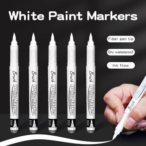 Punta a pennello morbida in bianco e nero penne di vernice acrilica permanente <span class=keywords><strong>per</strong></span> il disegno - Product Image 2