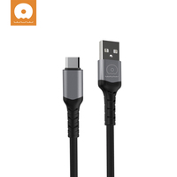 3A Kabel Data Kepang Nilon Mikro Tipe-c Usb C Kabel Usb Pengisian Cepat 1Meter untuk Perangkat Pintar dengan Stok Pengiriman Cepat