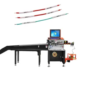 Automatic number tube machine Automatic wire cutting and peeling double number tube single end number tube stripping machine