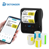 Imprimante d'étiquettes portable Detonger 80 mm pour étiquettes de prix, d'étagères d'entrepôt et d'emballages d'expédition