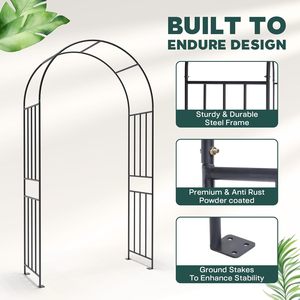 <span class=keywords><strong>Arche</strong></span> de clôture extérieure <span class=keywords><strong>en</strong></span> fer écologique 115*56*231cm, clôture de sécurité robuste, facile à assembler pour cérémonie ou <span class=keywords><strong>mariage</strong></span> - Product Image 3