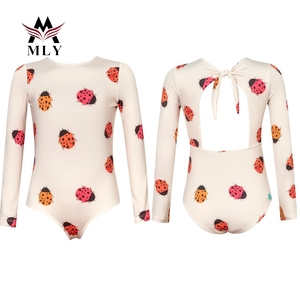 Vente de gros OEM Maillot de bain de créateur personnalisé et mignon imprimé coccinelle pour enfants, maillot de bain à une épaule pour <span class=keywords><strong>petites</strong></span> filles - Product Image 3